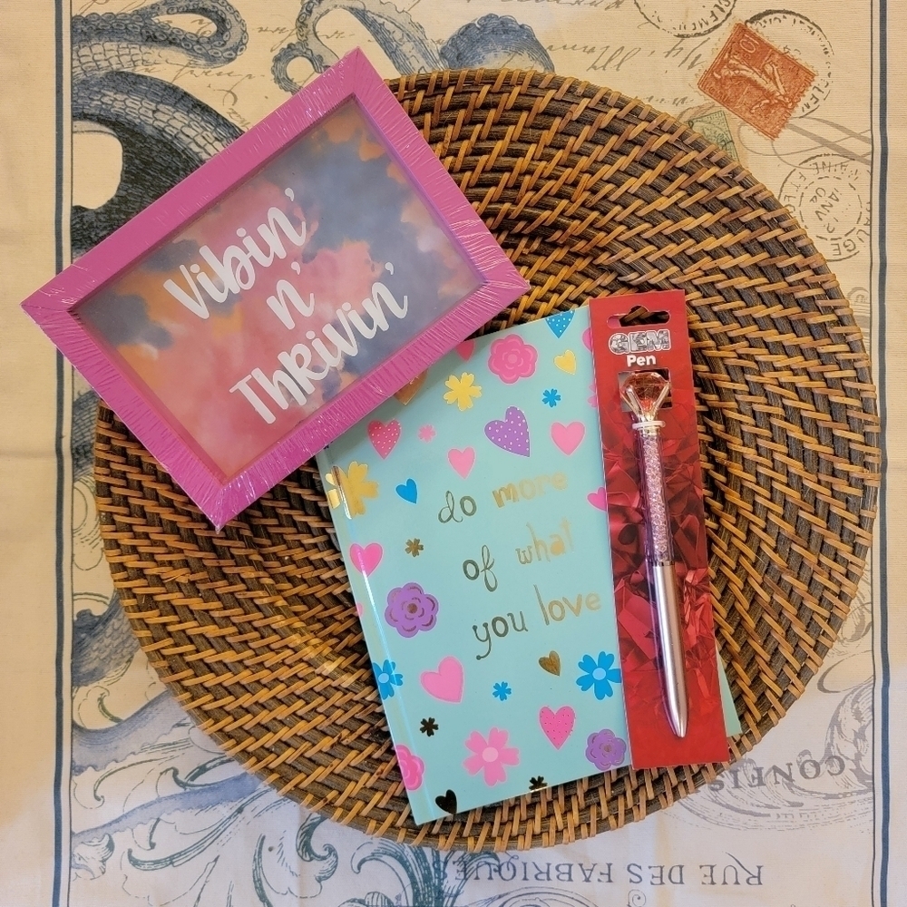 Vibin Journal Bundle Saving Frame & Gem Pen